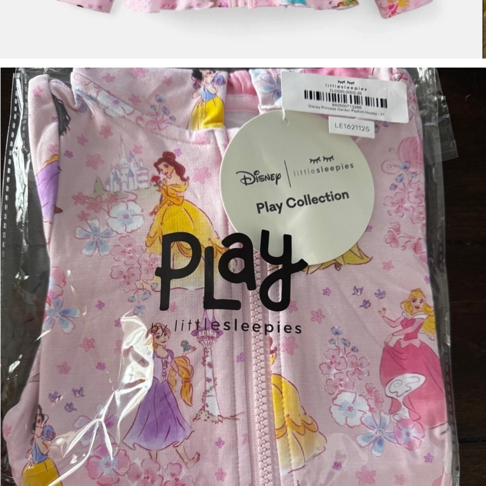 Little Sleepies Disney Princess Pink Peplum Hoodie